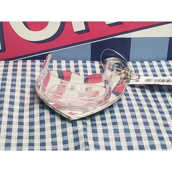 BBW Rainbow Heart PocketBac Holder Backpack Purse Bag Luggage Keychain - Picture 2 of 2